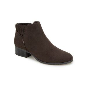 99$ Kenneth Cole Reaction Shea Block Heel Ankle Booties Women's Size 8.5 Brown